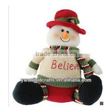 Fashion design High Quality lovely Christmas snowman plush toy