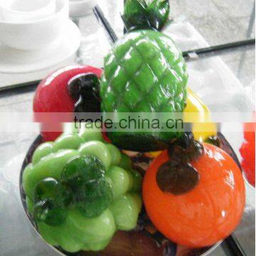 Small garden ornaments wholesale glass fruit for festival show