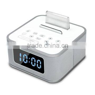 Bedroom hotel HIFI bluetooth speaker with time clock USB Output