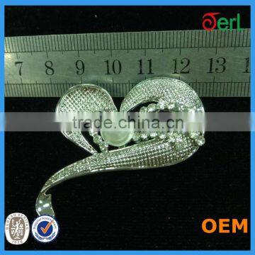 Fashion Design Heart Shape Rhinestone Brooch Pin With Pearls,Brooches and Pins for Wedding Bouquet photo-6