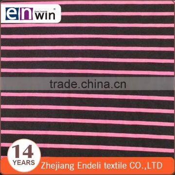 black and pink stripe knit fabric cheap price fabric roll polyester fabric wholesale