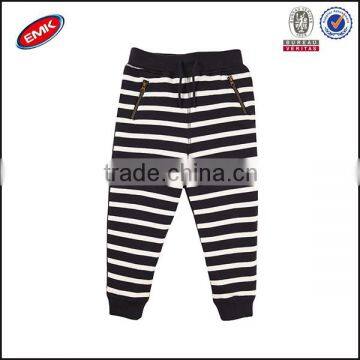 Latest fashion elastic drawstring striped women's sport pants