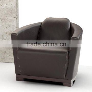 Factory cheap price wooden hotel furniture leather sofa armchair