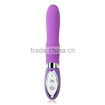 Female 10-Frequency Vibrating Silent Waterproof G-Spot Stimulation Silica Gel Masturbation Vibrator Sex Toy for Adults (Purple)