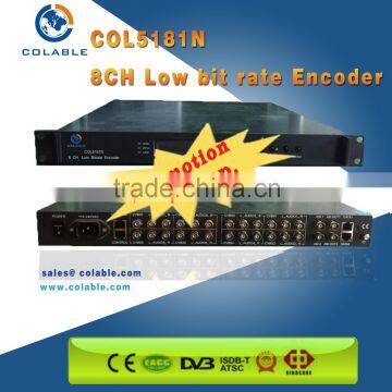 The cheapest catv/iptv audio and video mpeg2 encoder 8 channels with mux COL5181N