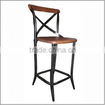 Wood Metal Chair, Industrial Metal Chair, Bar chair