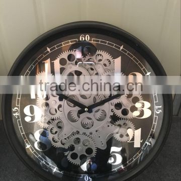 Large Luxury Clock Quartz Big Size Gear Wall Clock