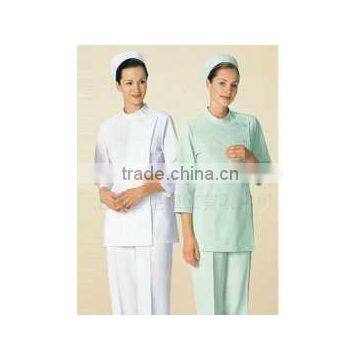 Designs Women's Scrubs Bravo 5 Pocket Turn Over Collar Shirt and Pant White Sets