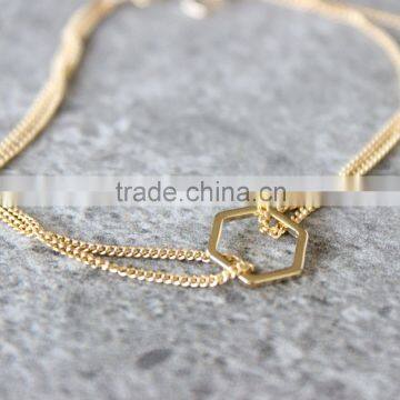New Stainless Steel Plated Gold Bracelet Jewelry Design for Girls photo-3