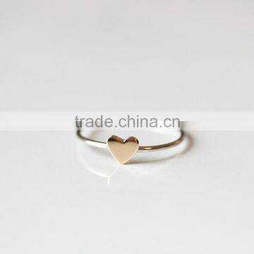 Daily Wear Simple Heart Stainless Steel Ring for Girl