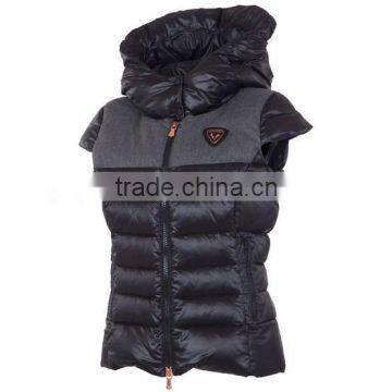 2016 new stylish foldable cotton loose foldable down vest