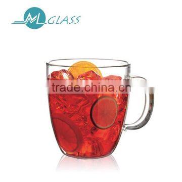 wholesale 350ml glass cup beer cup man blown high borosilicate glassware N6238