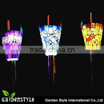 led the lamp Stainless Steel lawn light, solar garden lamp led, Mosaic Border outdoor lamp