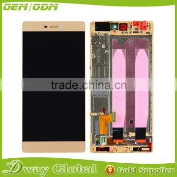 White Black Gold For Huawei P8 LCD Screen Display With Touch Screen Digitizer Assembly with frame for Ascend P8 LCD