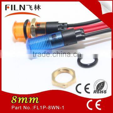 Plastic Waterproof 8mm 230v Yellow Blue Red Green White Led Motorcycle Signal Light photo-2