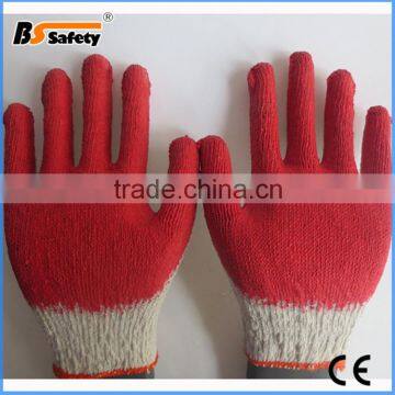 BSSAFETY Red latex coated working gloves with cheap price