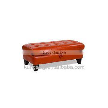 customization available fashion faux leather or genuine leather storage ottoman