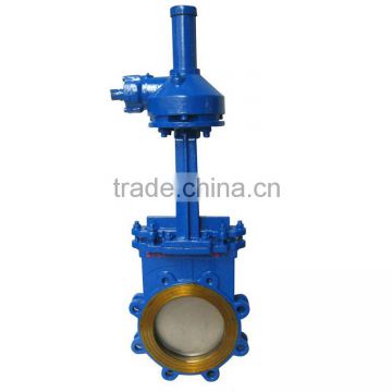 POV made flanged cast steel manual knife gate valve pn16 dn350