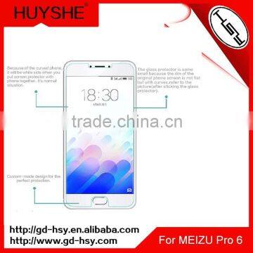 HUYSHE cell phone anti-expolsion screen guard 9H tempered glass protector for Meizu Pro 6