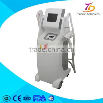 Hair salon equipment rf skin tightening system+nd yag laser tattoo removal machine+e-light hair removal machine 3 in 1 machine