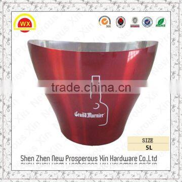 Wholesale fashion red stainless steel ice bucket