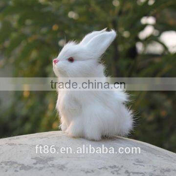 Faux White Rabbit Make Fur Life Size Animal Replica Easter Bunny photo-3