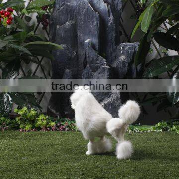 Faux Fur Artificial Puppy Dog Poodle Figurine photo-3