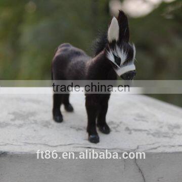 Simulated Furry Small Animal Toy Donkey