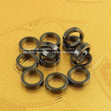 Zirconia Ceramic Ring Jewelry Laser Engraved Triangle Ring Men photo-3