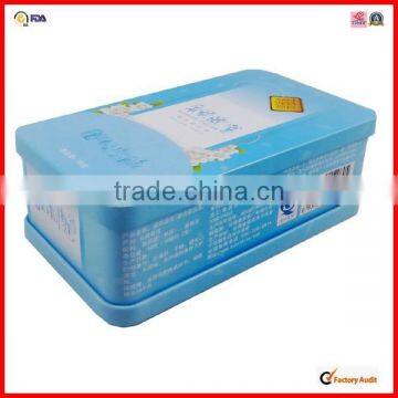 Flat Lid Empty Square Packing Tea Tin Can photo-5