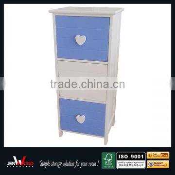 slim three drawers design floor stand corner bathroom cabinet