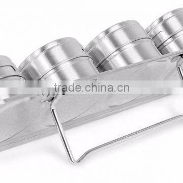 4 Pcs Stainless Steel Salt and Pepper Cruet Condiment Holder Magnetic Spice Set photo-5