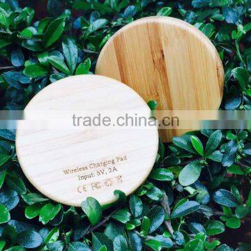 Creative Bamboo Wooden Wireless Charging Pad For Smart Mobile Phones Universal QI Wireless Charging Pad For Wholesale photo-5