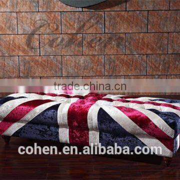 2016 Hot Sell High Quality Europe Vintage Style Living Room Chesterfeild UK Flag Fabric Sofa