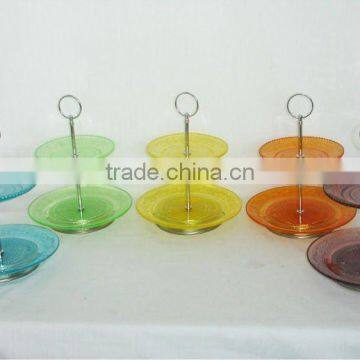 Hot selling food grade zibo 2 tier cake stand for cake decoration