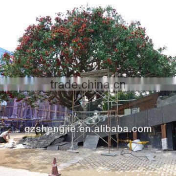 11m outdoor fiberglass and steel material artificial rambutan tree