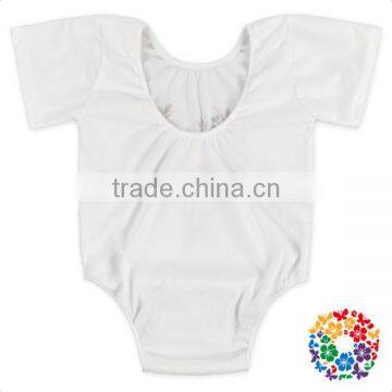 New Fashion Baby Girls Gorgeous Printing Short Sleeve Onesie Organic Cotton White Baby Romper photo-4