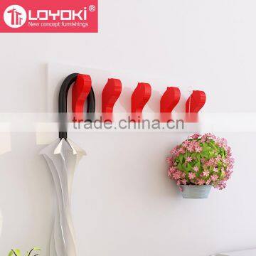 New Design Wooden DIY Coat Rack Eco-friendly Home Wall Decoration Home Entryway Wall Coat Rack photo-5