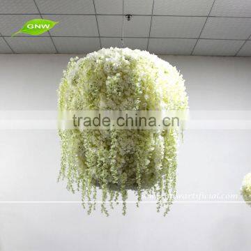 GNW FLD-Hanging 1603001 New Bowl of Chandelier Decorations With Hydrangea and Wisteria