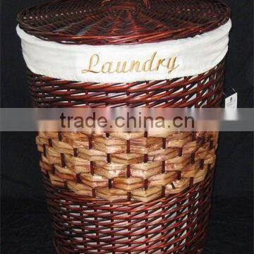 fashional popular custom round willow laundry basket