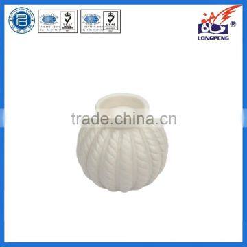Eco-Friendly Elegant White Knitted Decorative Ball Candle Holders,Ceramic Tealight Candle Holders