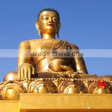 Sitting Large Bronze Buddha Statue in Temple Decor photo-5