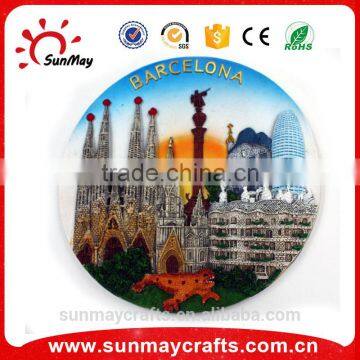 Wholesale custom 3D resin Snow Mountain souvenir plate for sale