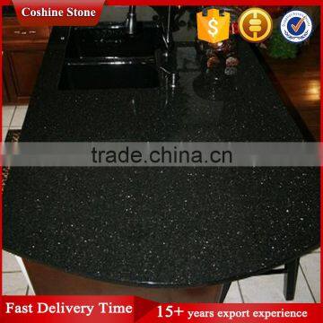 Natural Black Galaxy Granite Bullnose Countertop photo-4