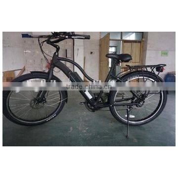 26 Inch Brushless Hub Electric Bicycle Lithium Battery Powered Electric Beach Cruiser Bike for Lady photo-5