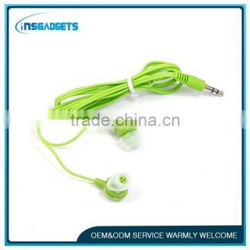 hottest selling Green color earbuds , in ear earphone good sound quality and fashionable Shenzhen factory