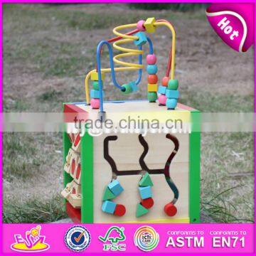 2017 New Design Funny Toy Children Multi-function Wooden Bead Maze Cube W11B060 photo-5