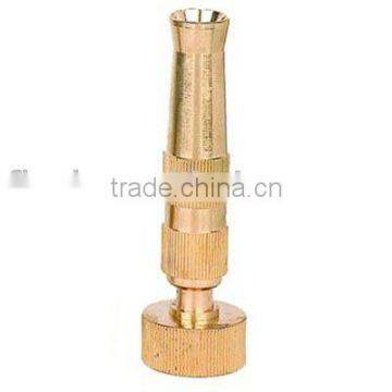 4" Brass Adjustable screw-on nozzle jet stream to cone spray