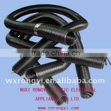 Black flexible PVC plastic tube