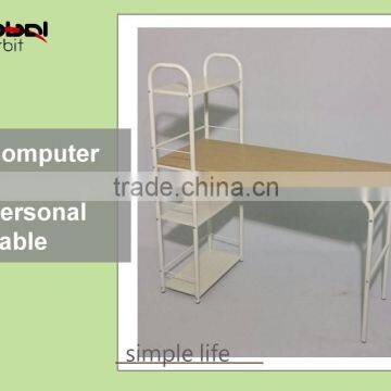 Latest design personal office table with shelf nature wooden computer desk